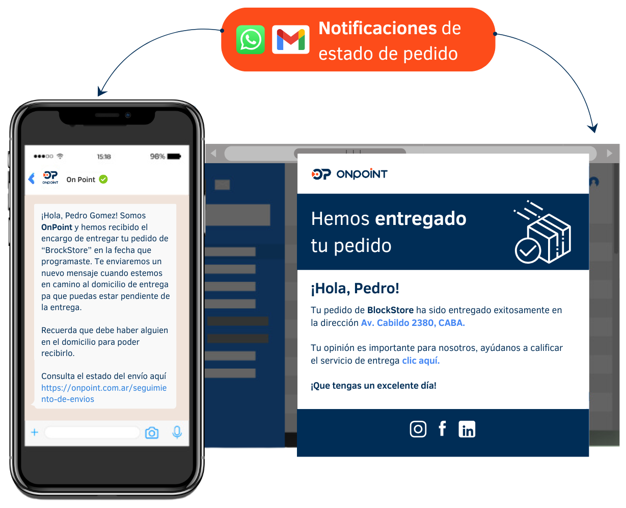 Screenshots of On Point web